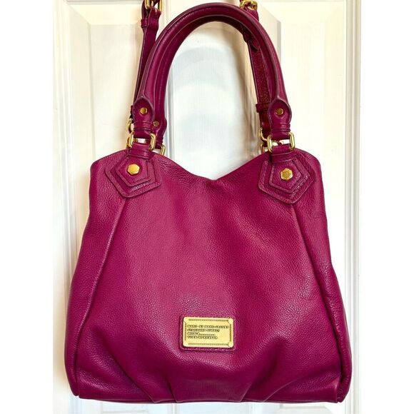 MARC by MARC JACOBS - Classic Q Fran Satchel/Shoulder Bag/Magenta Pebble Leather - Picture 1 of 16